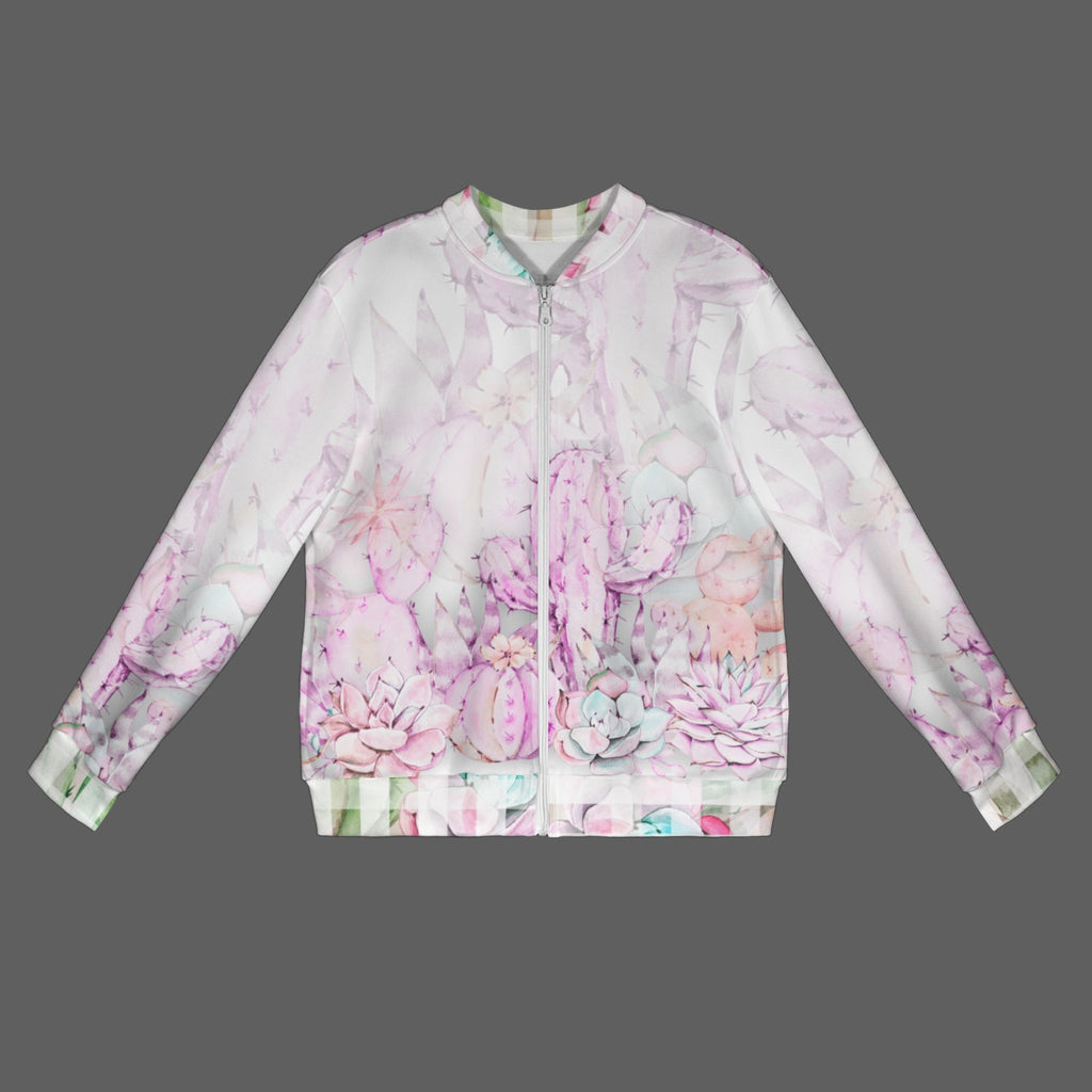 Pink Cactus Picnic Bomber Jacket