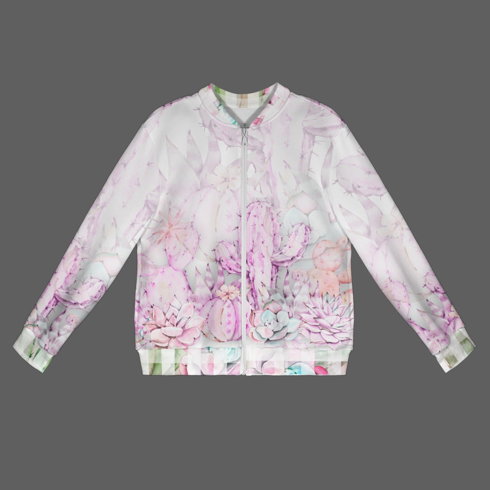 Pink Cactus Picnic Bomber Jacket