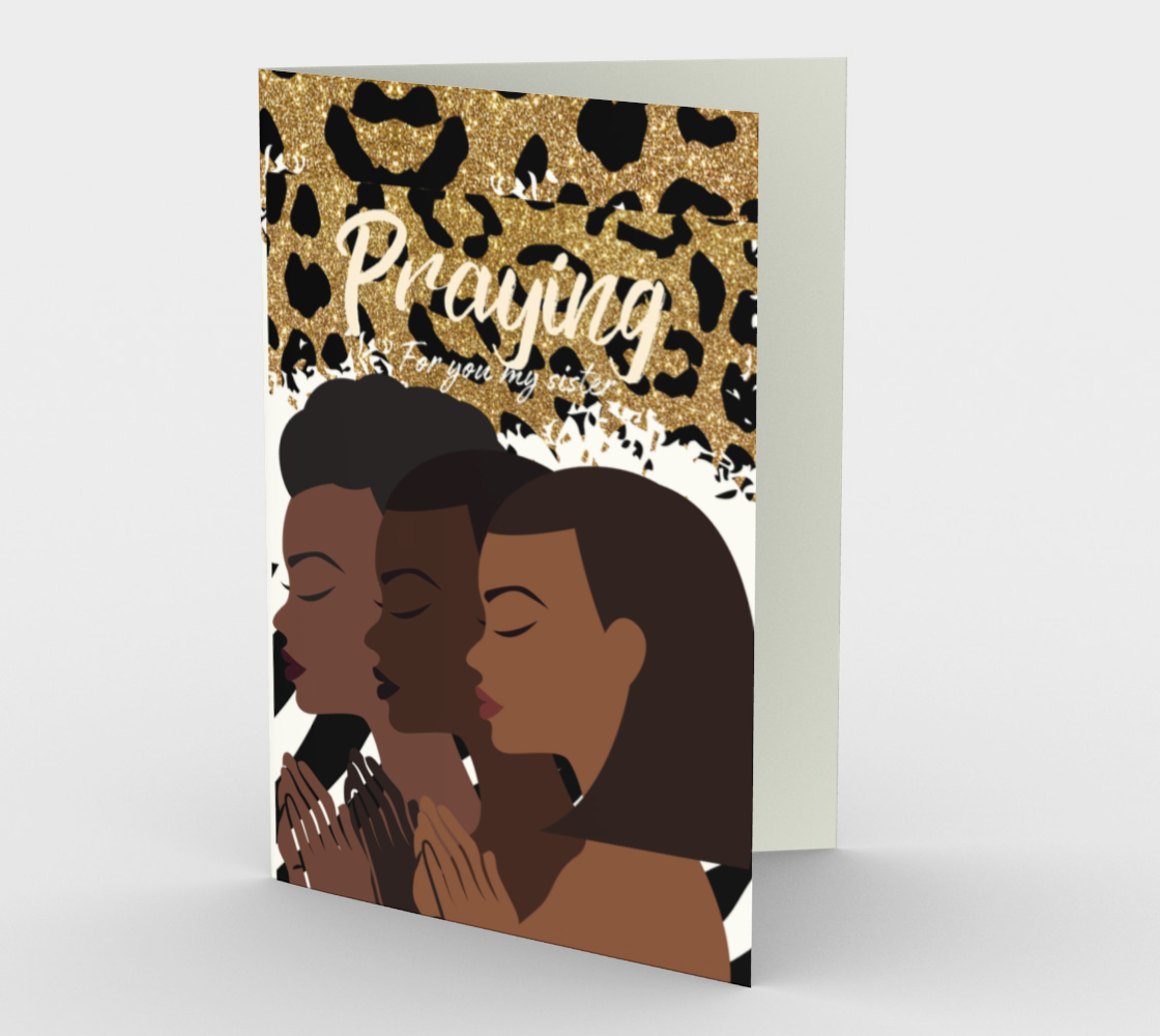 Praying For You My Sister- Blank Greeting Card
