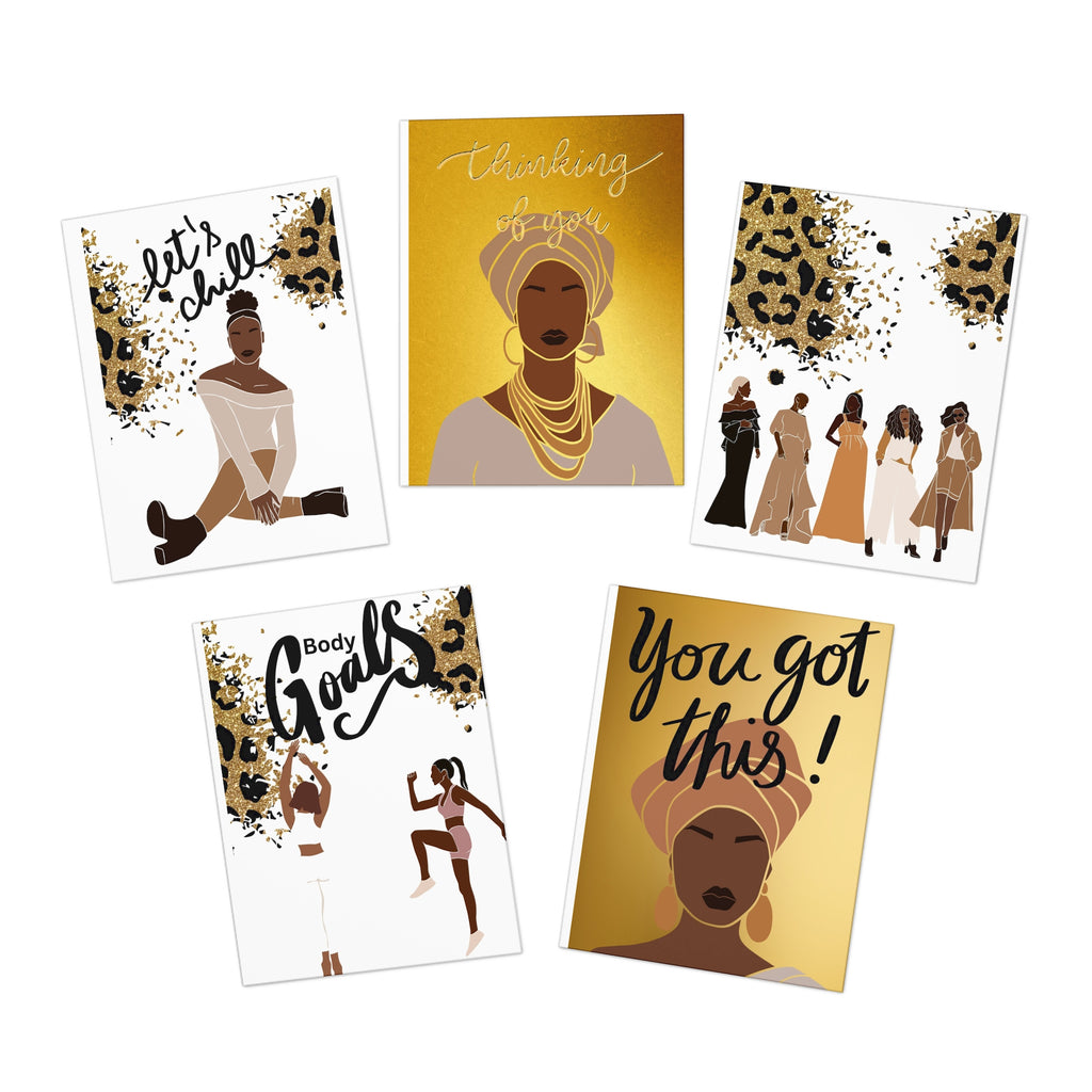 Greeting Cards - Sisterly Love Inspire Collection Inspirational Black Women (5-Pack)