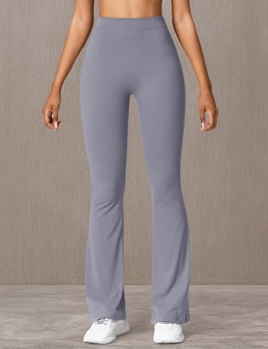 YEOREO Scrunch Flare Leggings Daze V Back Butt Lifting Wide Leg High Waist 31.5" Gym Workout Yoga Pants
