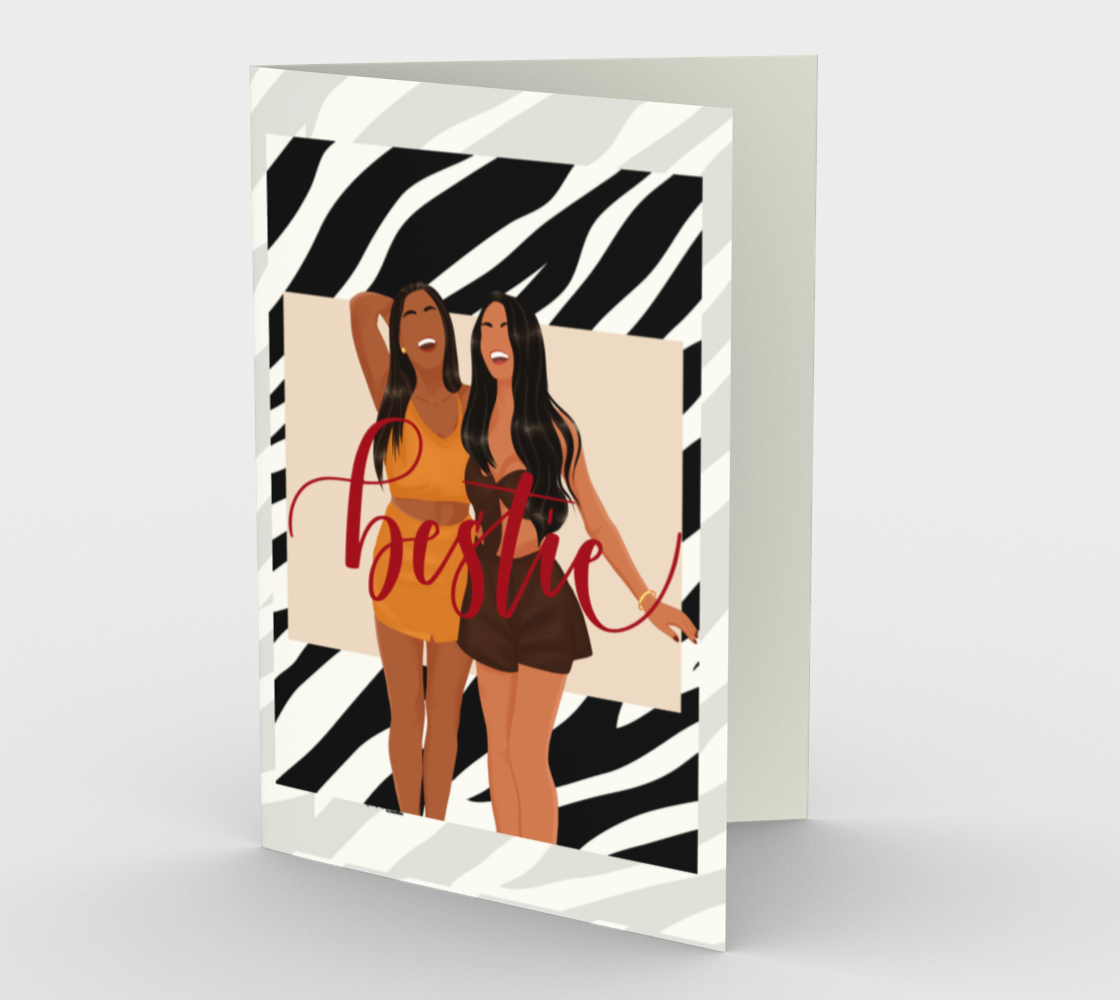 Bestie Greeting Card- Blank Greeting Card