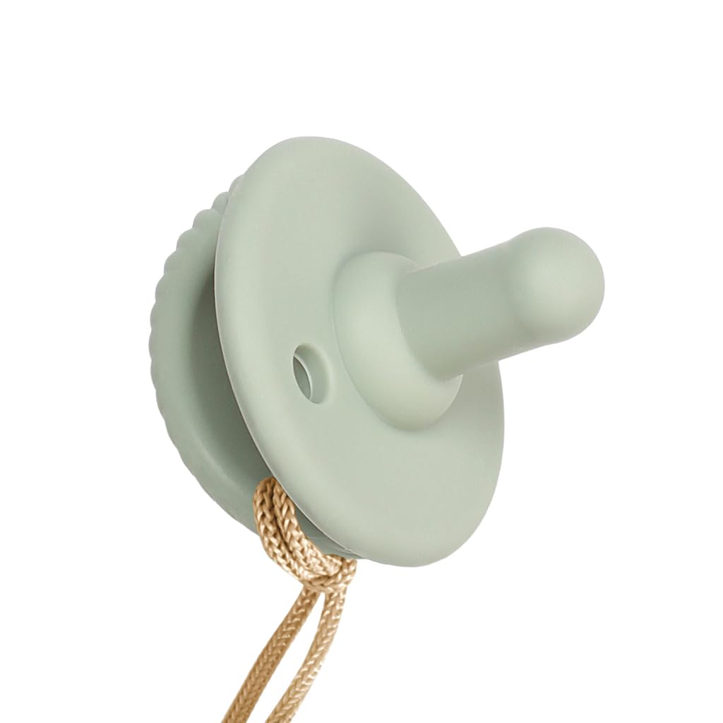 Itzy Ritzy Pacifier and Lovey Set; Detachable Plush Moon and Coordinating Toast Silicone Pacifier; Ideal for Ages 0 Months and Up, Moon