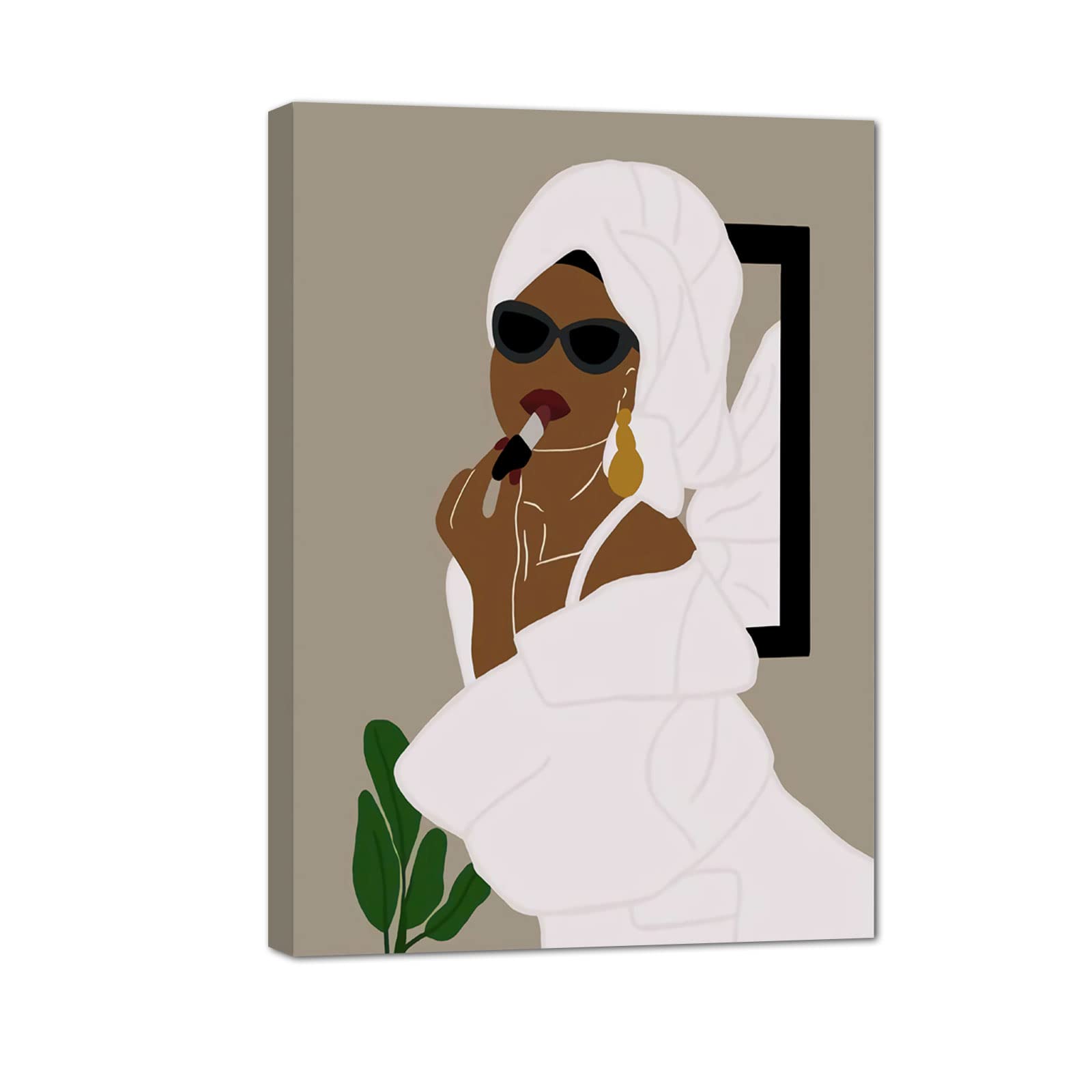 African American Boho Wall Art, Black Women Art Framed, Book Lover Art, Black Girl Canvas Print, African American Canvas Art Wall Decor, Woman Reading Book Art, African American Girl Boho Posters