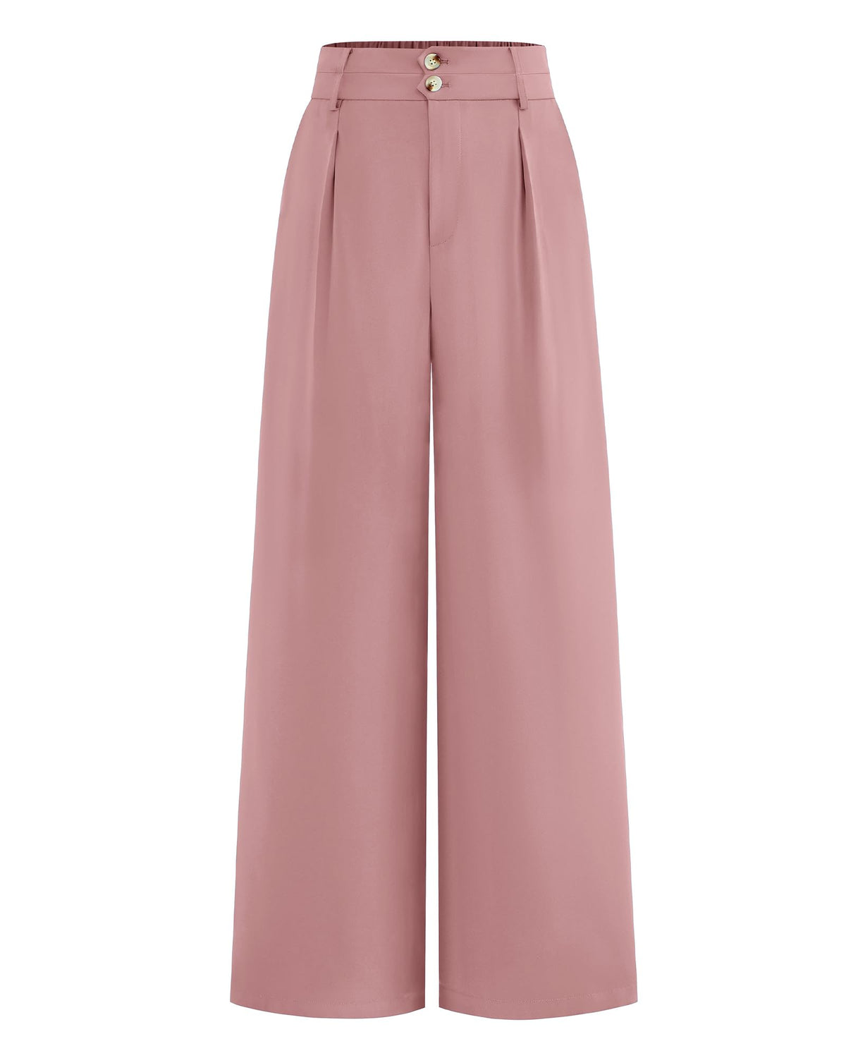 BTFBM Women Wide Leg Dress Pants 2025 High Waisted Button Pleated Business Casual Trousers Office Work Palazzo Pants
