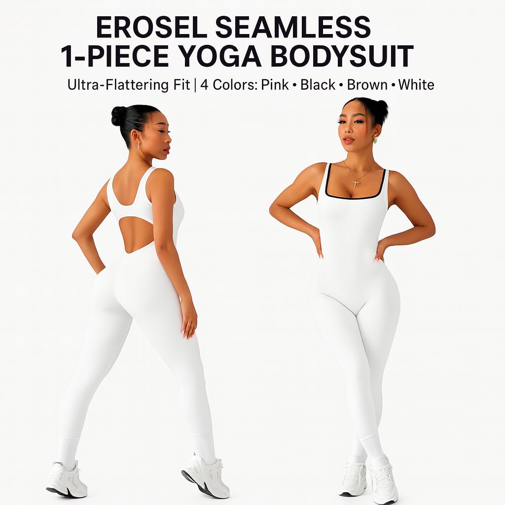 Yoga 1 Piece Bodysuit with a Stylish Open-Back Design, Perfect for Shaping And Lifting Sports Workout Set Jumpsuit