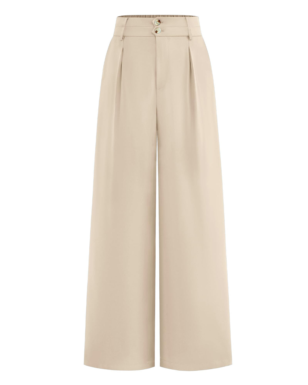 BTFBM Women Wide Leg Dress Pants 2025 High Waisted Button Pleated Business Casual Trousers Office Work Palazzo Pants