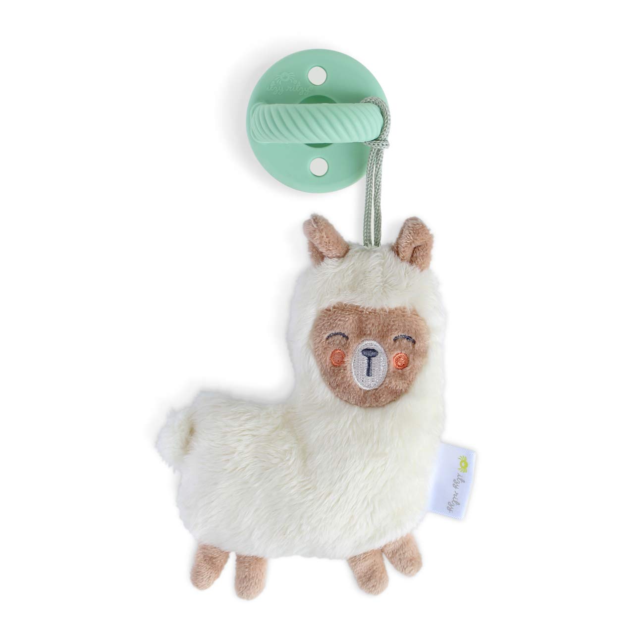 Itzy Ritzy Pacifier and Lovey Set; Detachable Plush Moon and Coordinating Toast Silicone Pacifier; Ideal for Ages 0 Months and Up, Moon