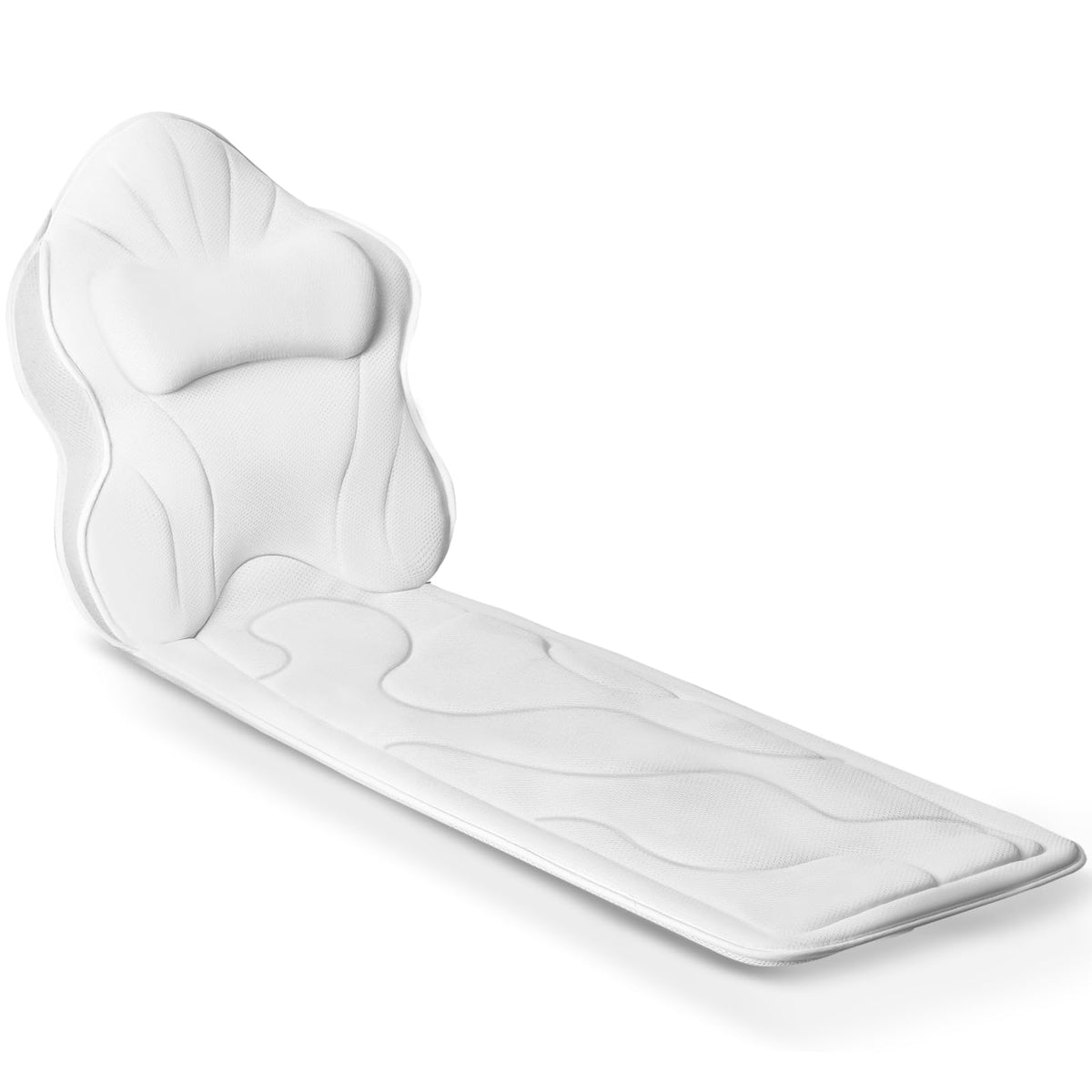 Luxury Thick Full Body Bath Pillows Mat & Cushion for Bathtub Headrest Neck Shoulder Support Comfort Relaxation Spa Accessories Perfect for a Spa Soak in Bathtub (Gray)