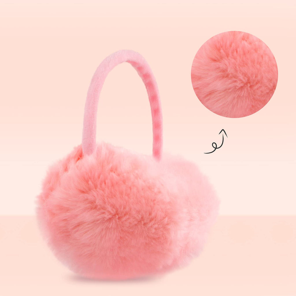 POXIMI Women Winter Earmuffs Girl Ski Adjustable Ear Covers for Cute Bow Ear Warmer Outdoor Earmuff Fleece Lining