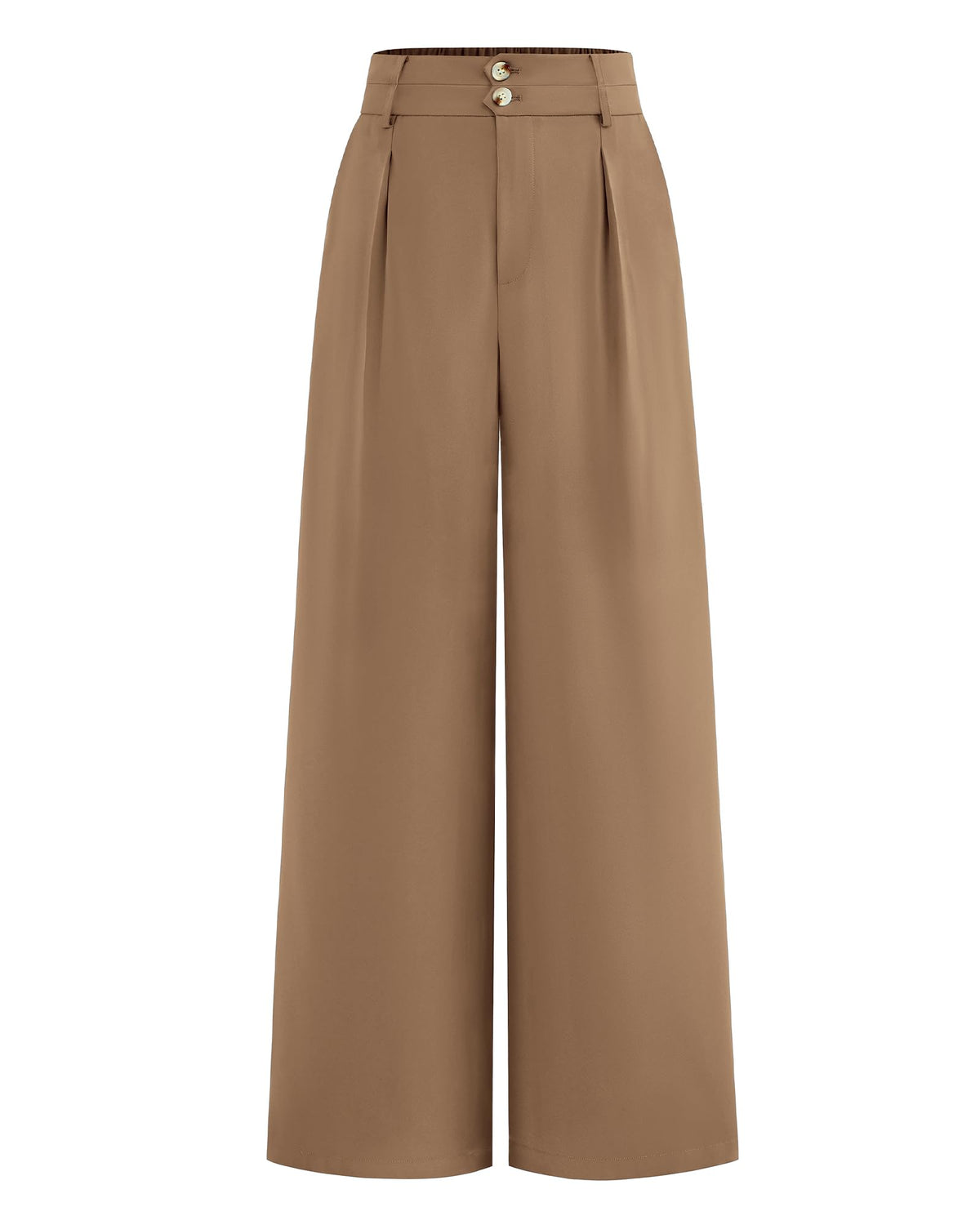 BTFBM Women Wide Leg Dress Pants 2025 High Waisted Button Pleated Business Casual Trousers Office Work Palazzo Pants