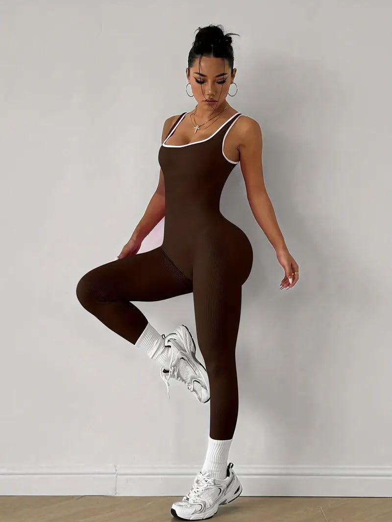 Yoga 1 Piece Bodysuit with a Stylish Open-Back Design, Perfect for Shaping And Lifting Sports Workout Set Jumpsuit
