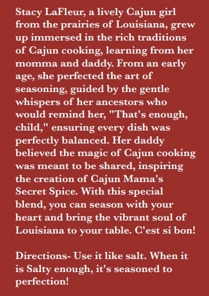 Momma LaFleur's Secret Cajun Spice Blend