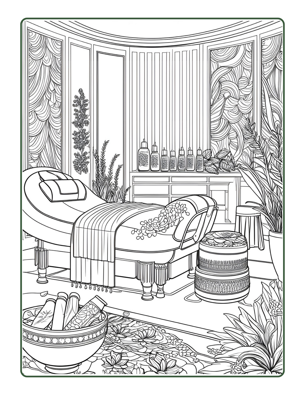 Mother's day Spa Coloring Book