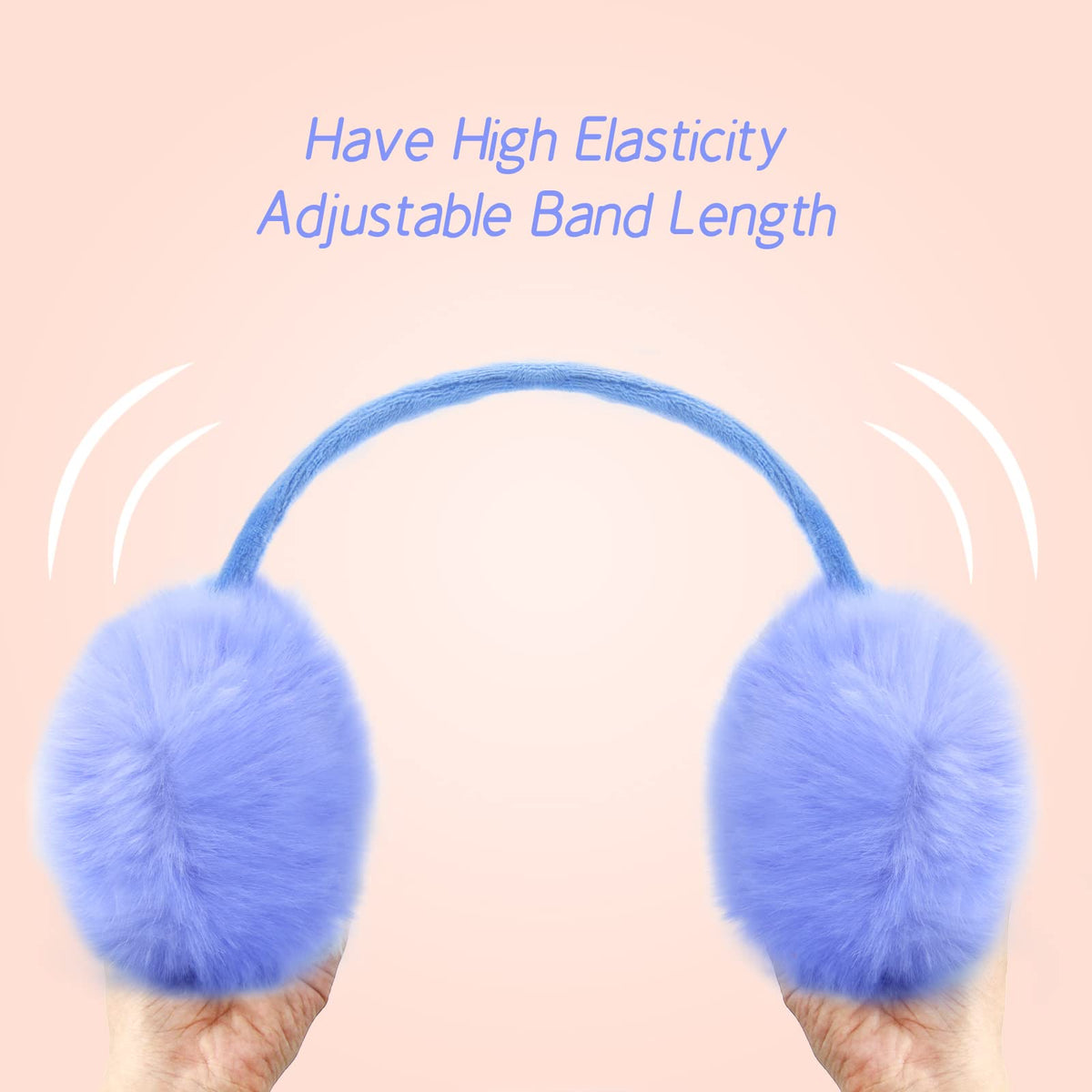 POXIMI Women Winter Earmuffs Girl Ski Adjustable Ear Covers for Cute Bow Ear Warmer Outdoor Earmuff Fleece Lining