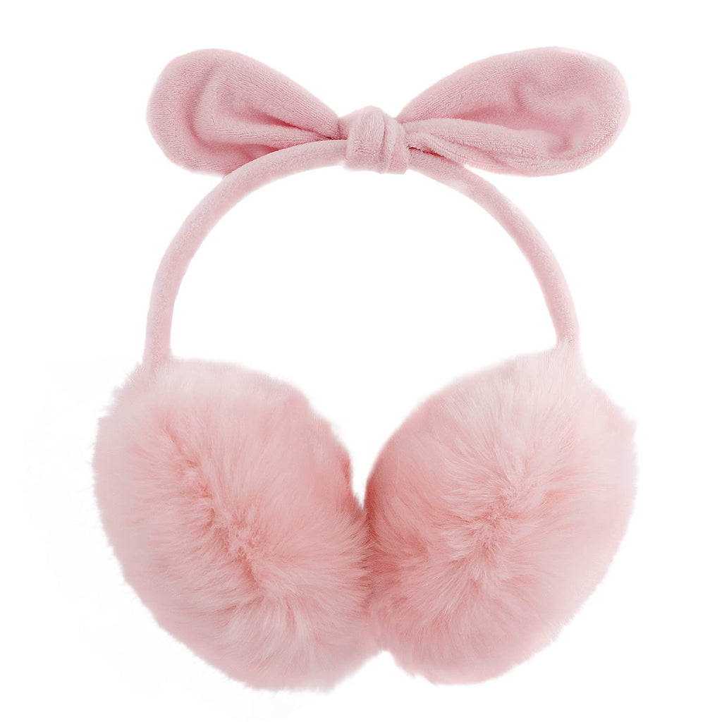 POXIMI Women Winter Earmuffs Girl Ski Adjustable Ear Covers for Cute Bow Ear Warmer Outdoor Earmuff Fleece Lining