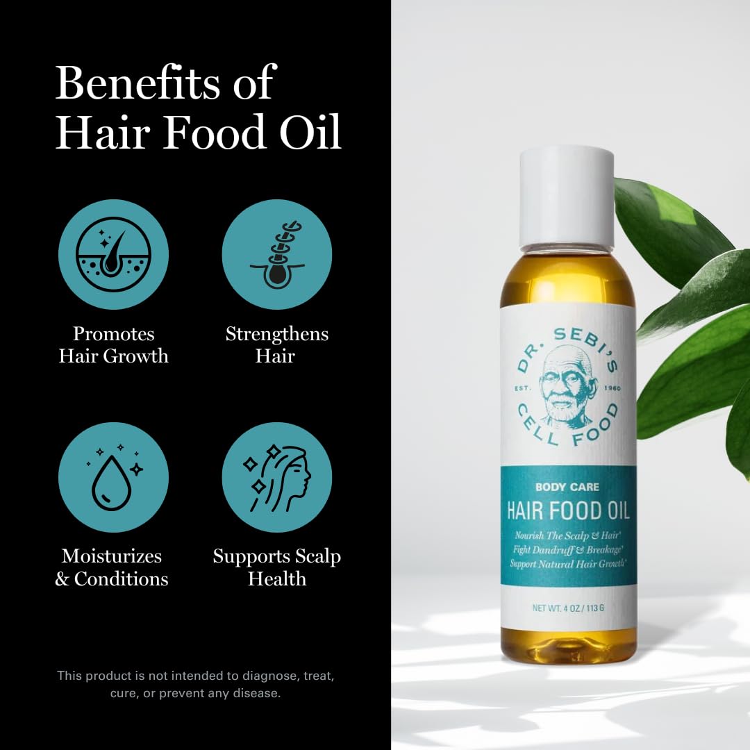 Dr. Sebi’s Batana Oil for Hair Growth – 100% Natural Hair Oil with Coconut and Olive – Supports Scalp Health and Stronger Hair – Plant-Based Formula – 4 fl oz