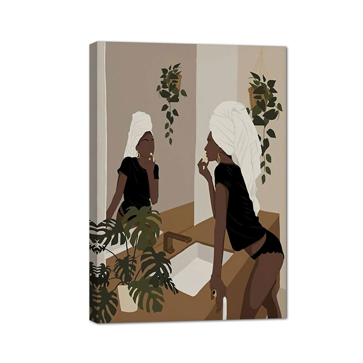 African American Boho Wall Art, Black Women Art Framed, Book Lover Art, Black Girl Canvas Print, African American Canvas Art Wall Decor, Woman Reading Book Art, African American Girl Boho Posters