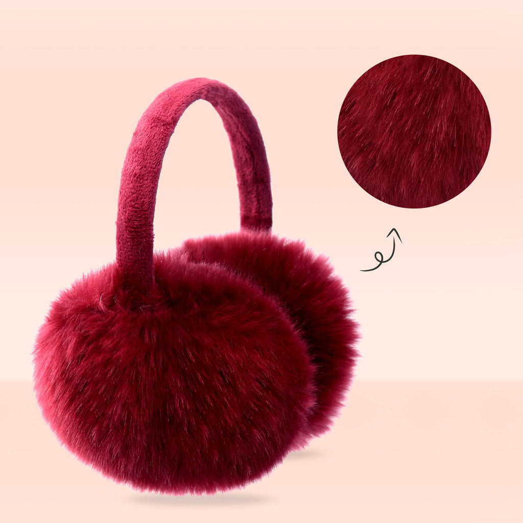 POXIMI Women Winter Earmuffs Girl Ski Adjustable Ear Covers for Cute Bow Ear Warmer Outdoor Earmuff Fleece Lining