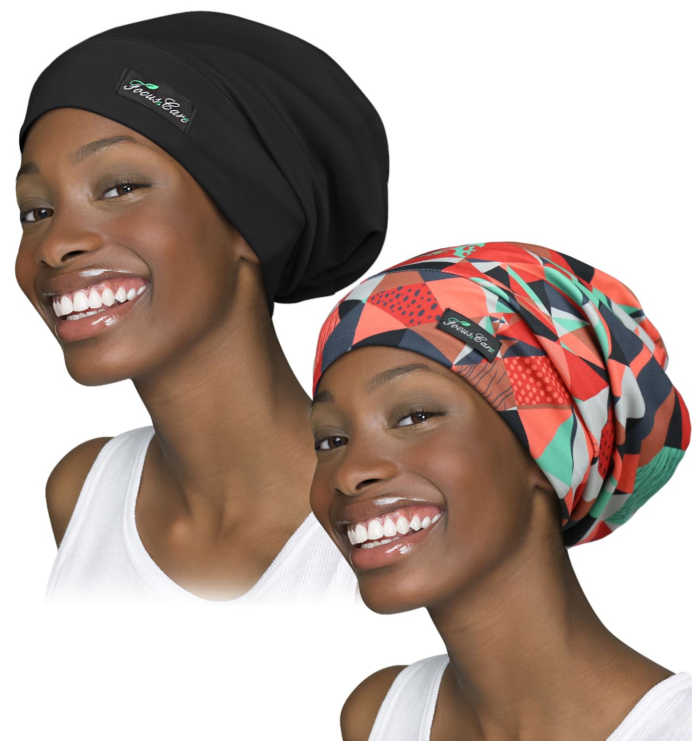 Adjustable Satin Lined Sleep Cap for Dreadlocks Curly Hair Large Head-Stay On Overnight