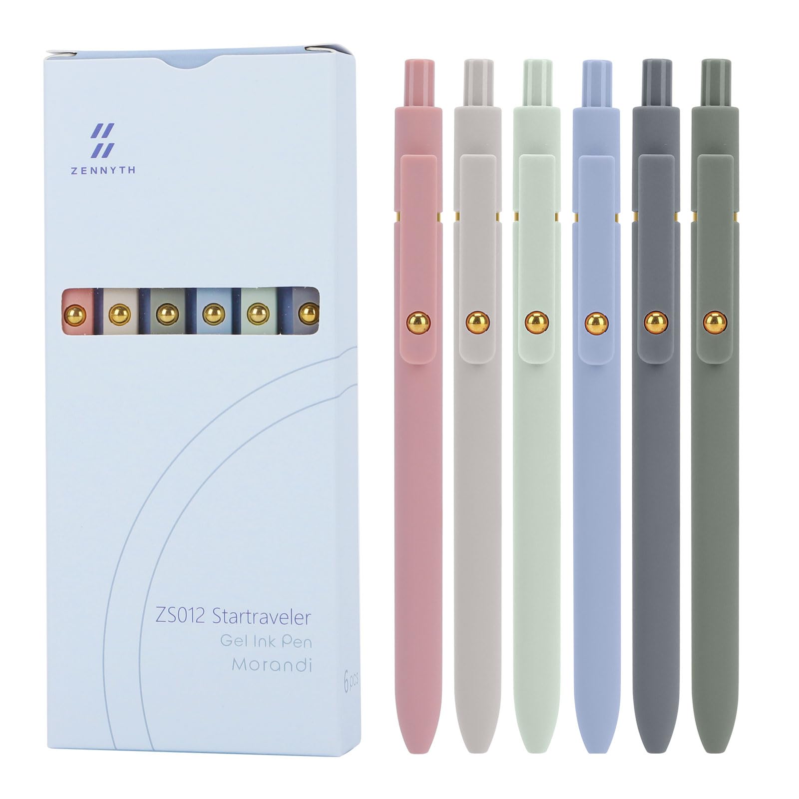 Ddaowanx Colored Gel Pens, 0.5mm Fine Point Retractable,Colorful Pens for Journaling,School Supplies, Gifts for Nurse and Teens, Stockings Stuffers for Women(6Pcs-Aesthetic Colors)