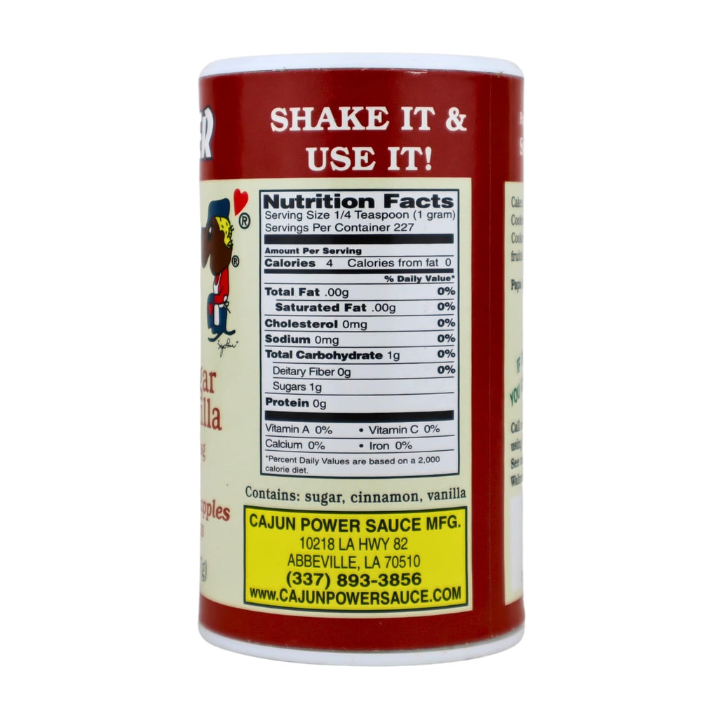 Cajun Power sweet treat cinnamon sugar W/ pure vanilla 8 ounce