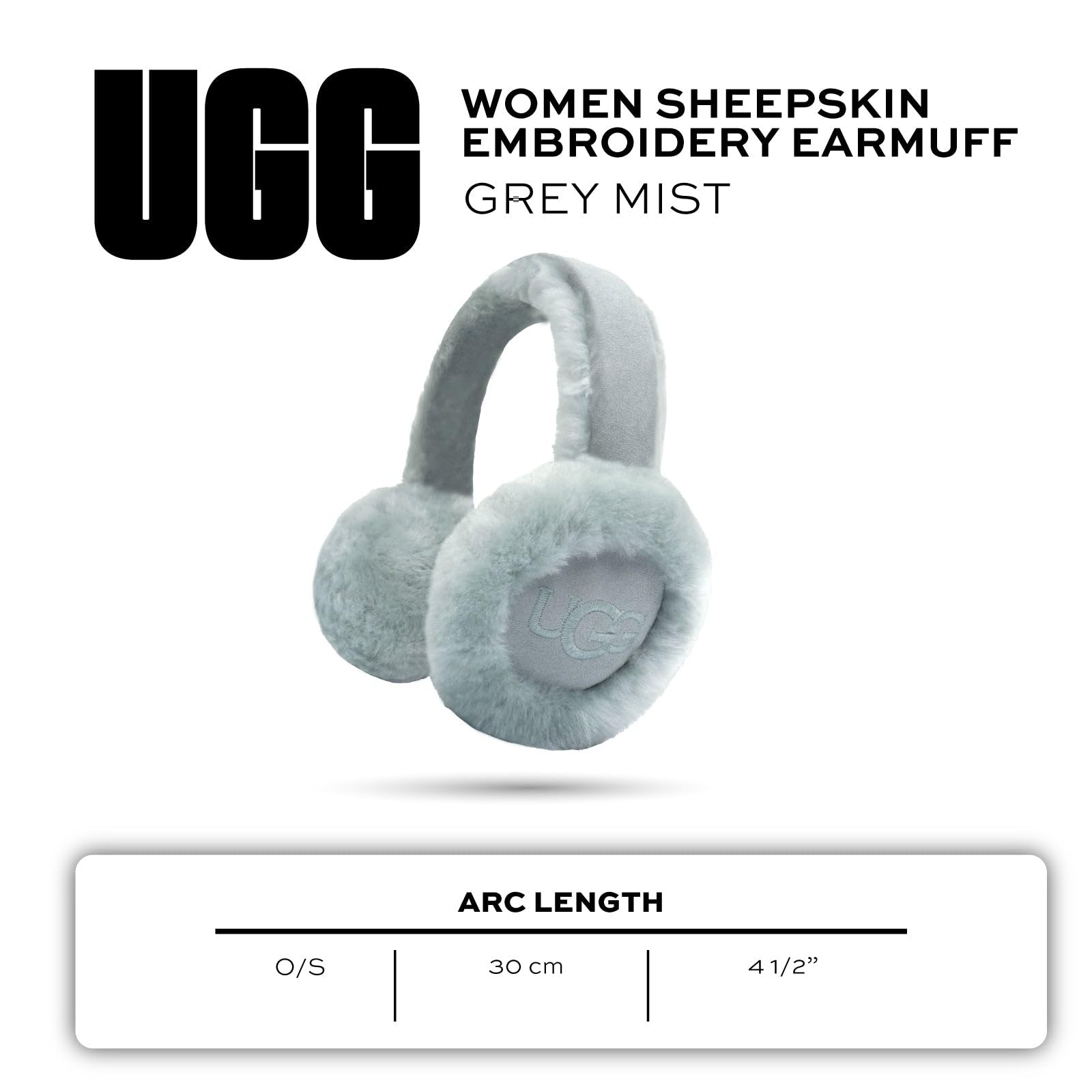 UGG womens Water Resistant Sheepskin Earmuffs With Embroidered Logo