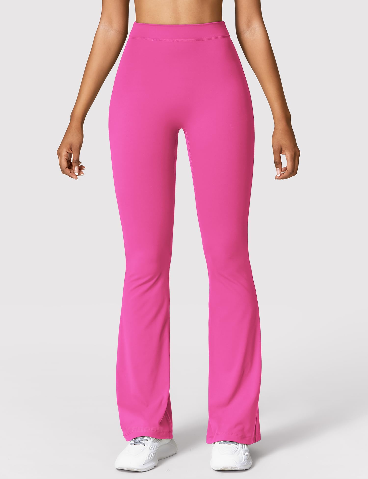 YEOREO Scrunch Flare Leggings Daze V Back Butt Lifting Wide Leg High Waist 31.5" Gym Workout Yoga Pants