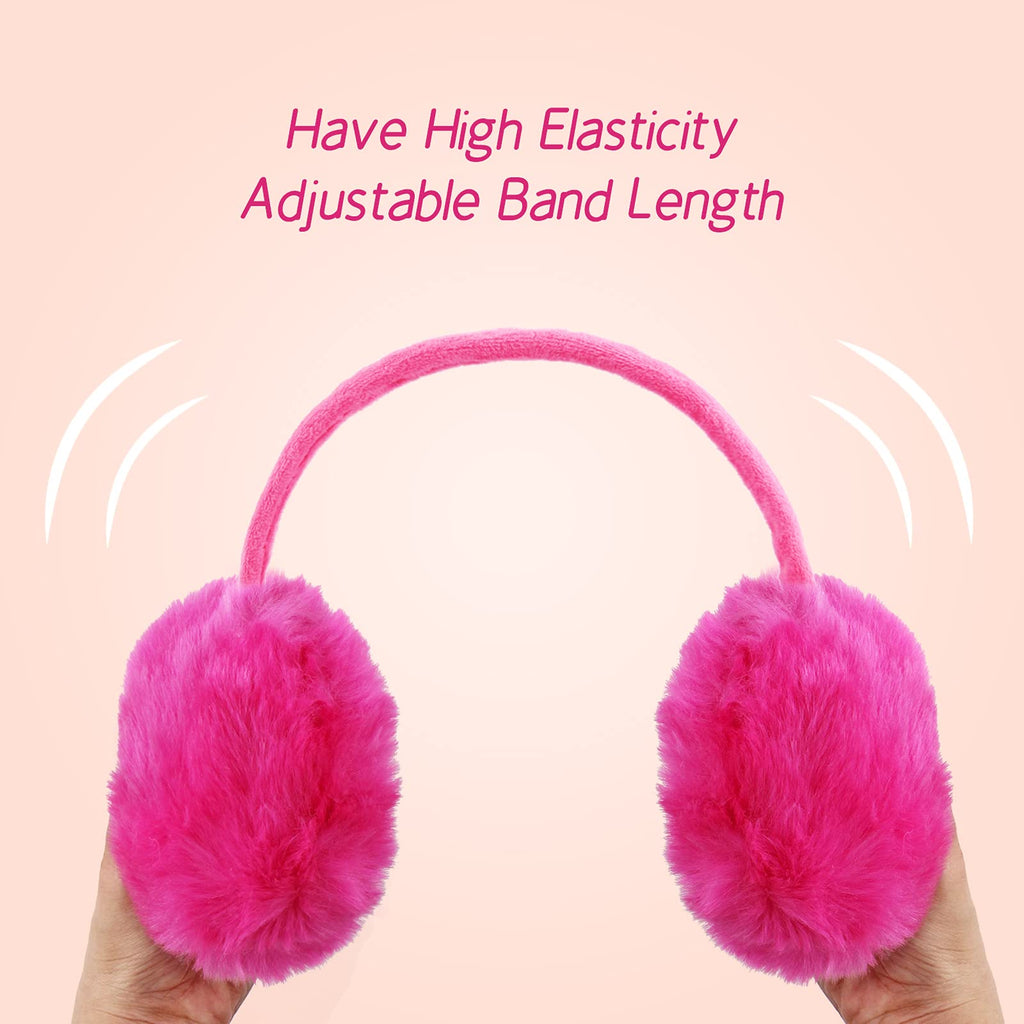 POXIMI Women Winter Earmuffs Girl Ski Adjustable Ear Covers for Cute Bow Ear Warmer Outdoor Earmuff Fleece Lining
