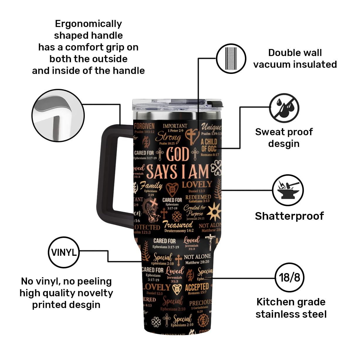 Sistabag - Coffee Tumbler For Black Women - Birthday, Mother's Day, Christmas Gifts For Women, Pride Tumbler For Woman (She Who Kneels Before God, 20 Oz)