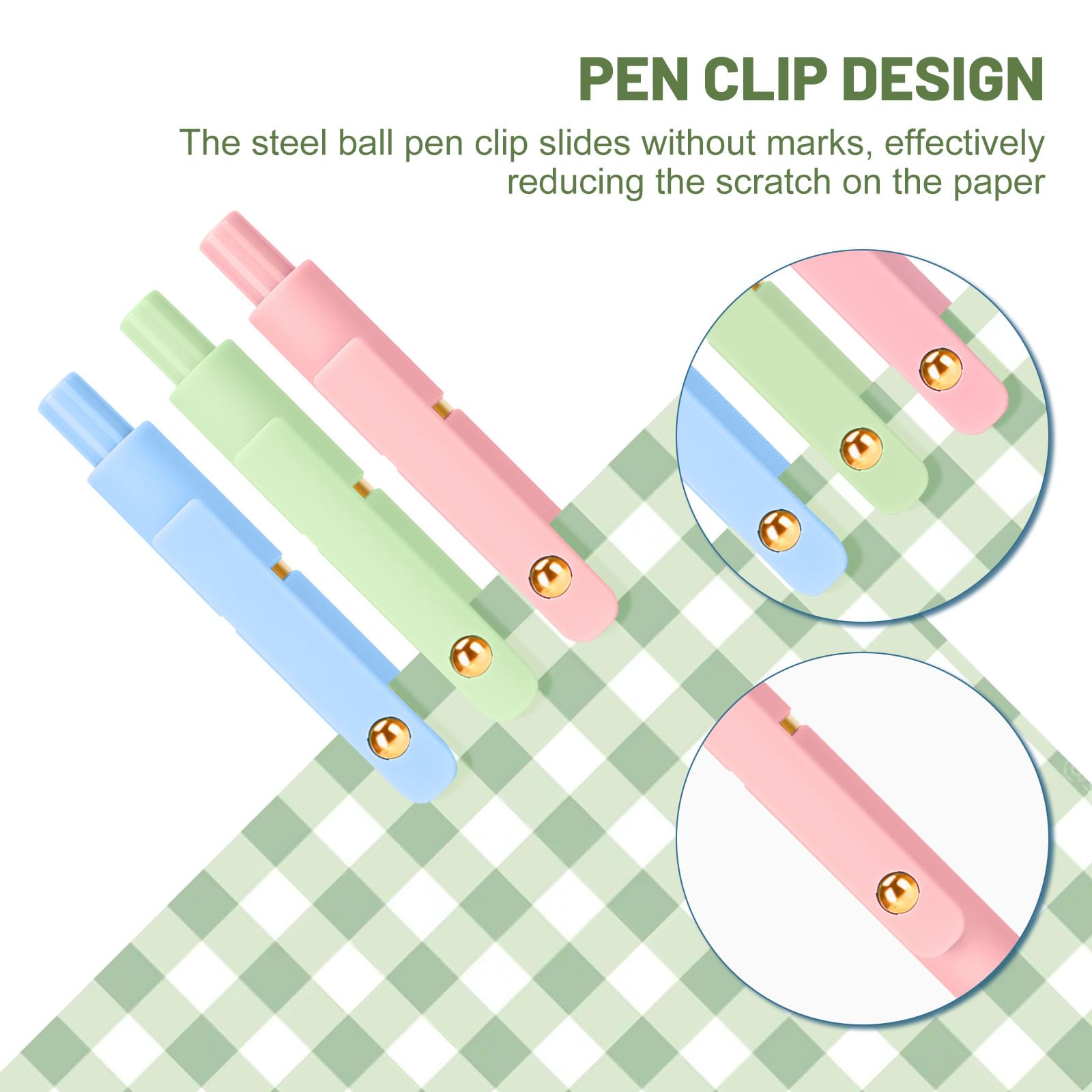 Ddaowanx Colored Gel Pens, 0.5mm Fine Point Retractable,Colorful Pens for Journaling,School Supplies, Gifts for Nurse and Teens, Stockings Stuffers for Women(6Pcs-Aesthetic Colors)