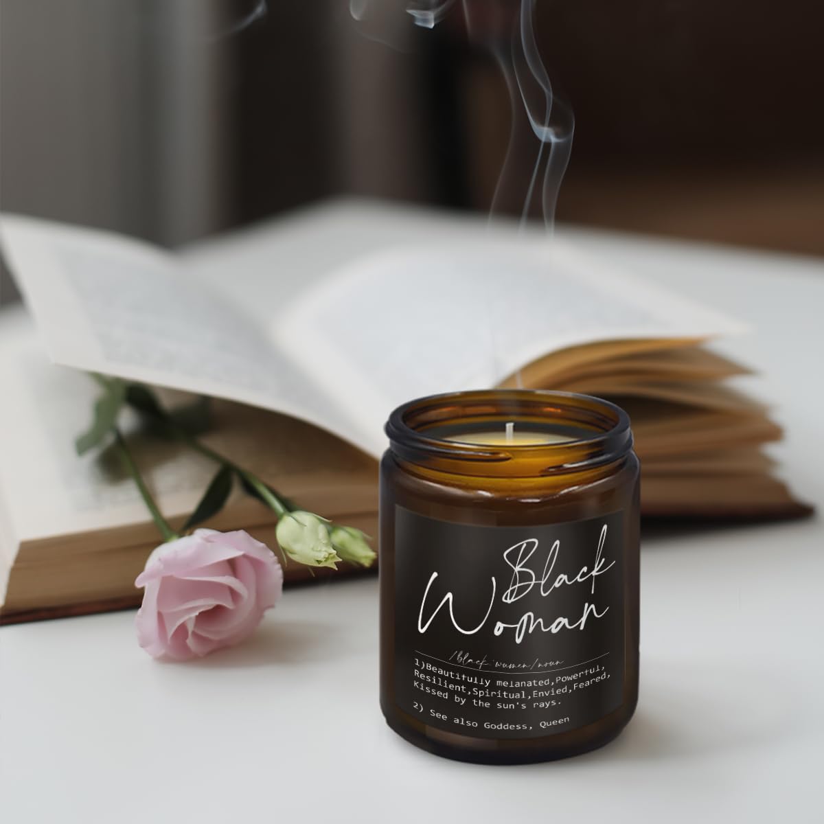 Black Women Definition African American Gifts for Black Women,Gifts for Black Women Black Girls,African American Women Gift,Vanilla Fragrance Scented Candles,8 oz, 188Hs