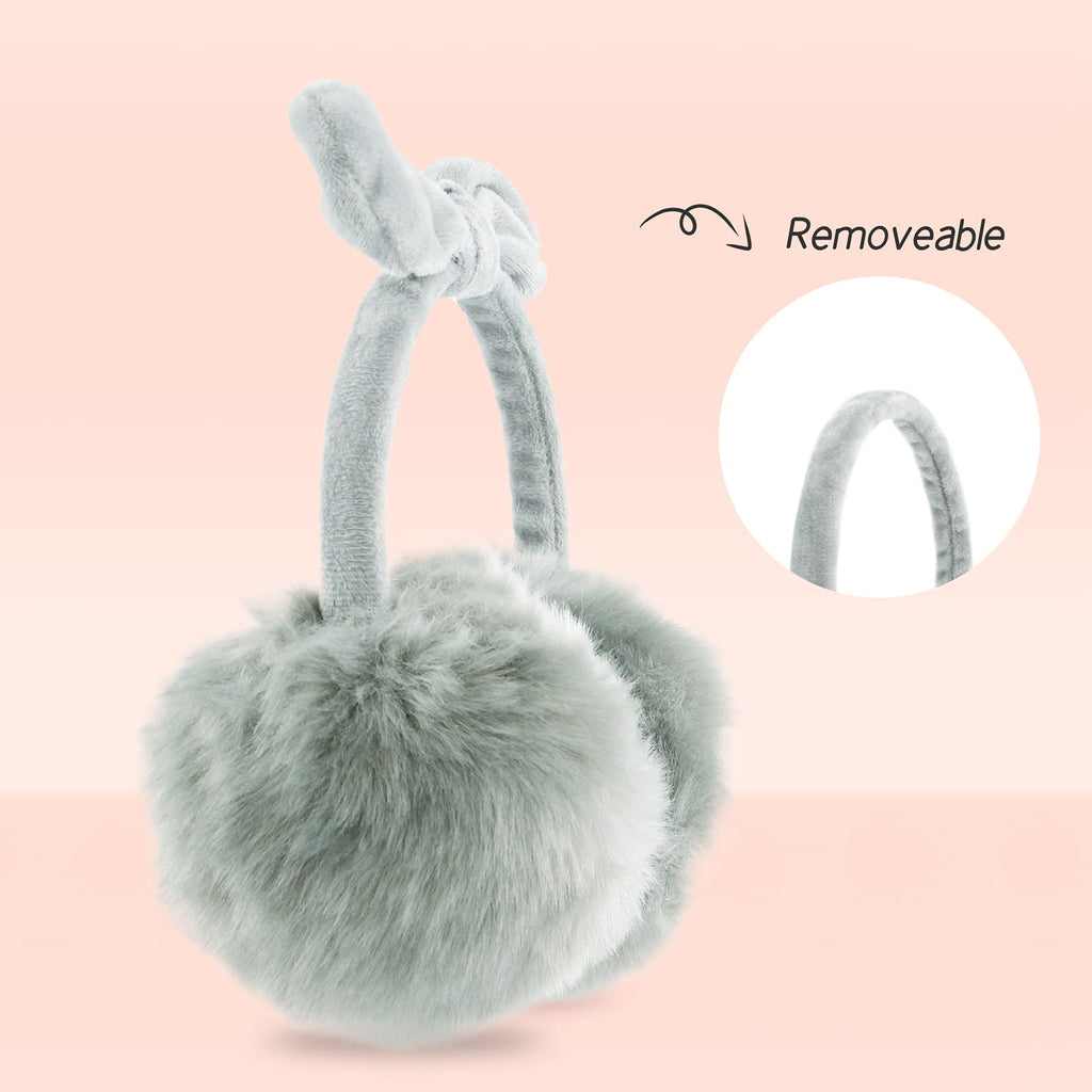 POXIMI Women Winter Earmuffs Girl Ski Adjustable Ear Covers for Cute Bow Ear Warmer Outdoor Earmuff Fleece Lining