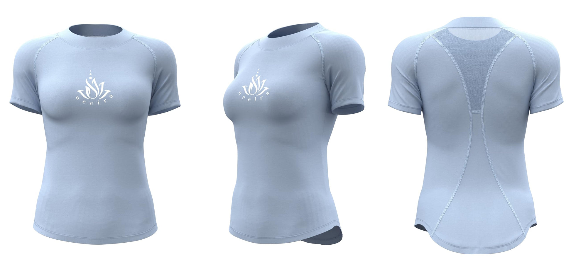 Women Activewear Gymwear Yoga Suit Athleisure Five Piece Set, T-Shirt, Jacket, Sports Bra, Leggings, Running Shorts