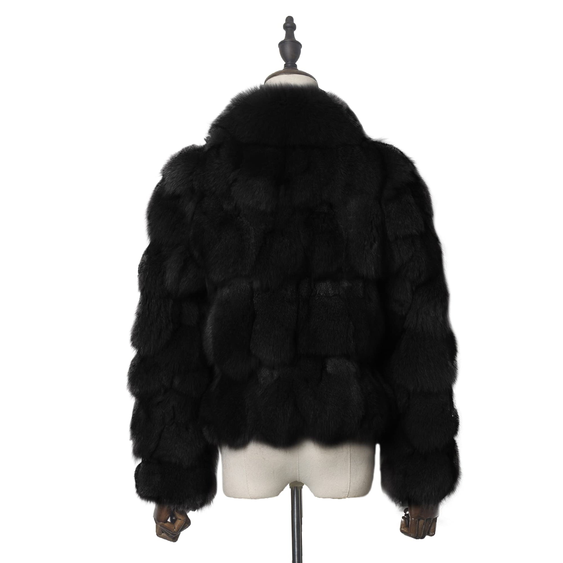 Fur Story Women's Genuine Fox Fur Coat Thick Warm Fur Jacket Winter coat