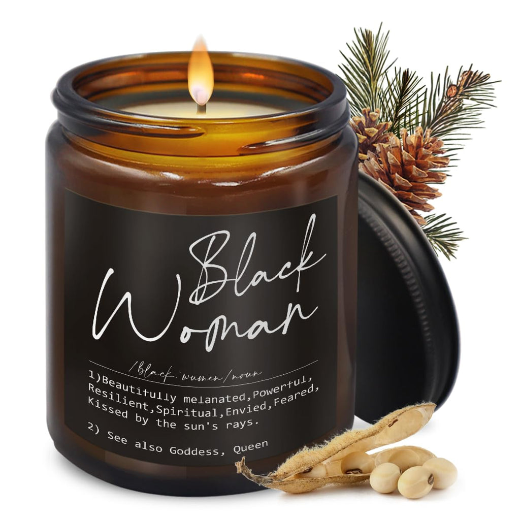 Black Women Definition African American Gifts for Black Women,Gifts for Black Women Black Girls,African American Women Gift,Vanilla Fragrance Scented Candles,8 oz, 188Hs