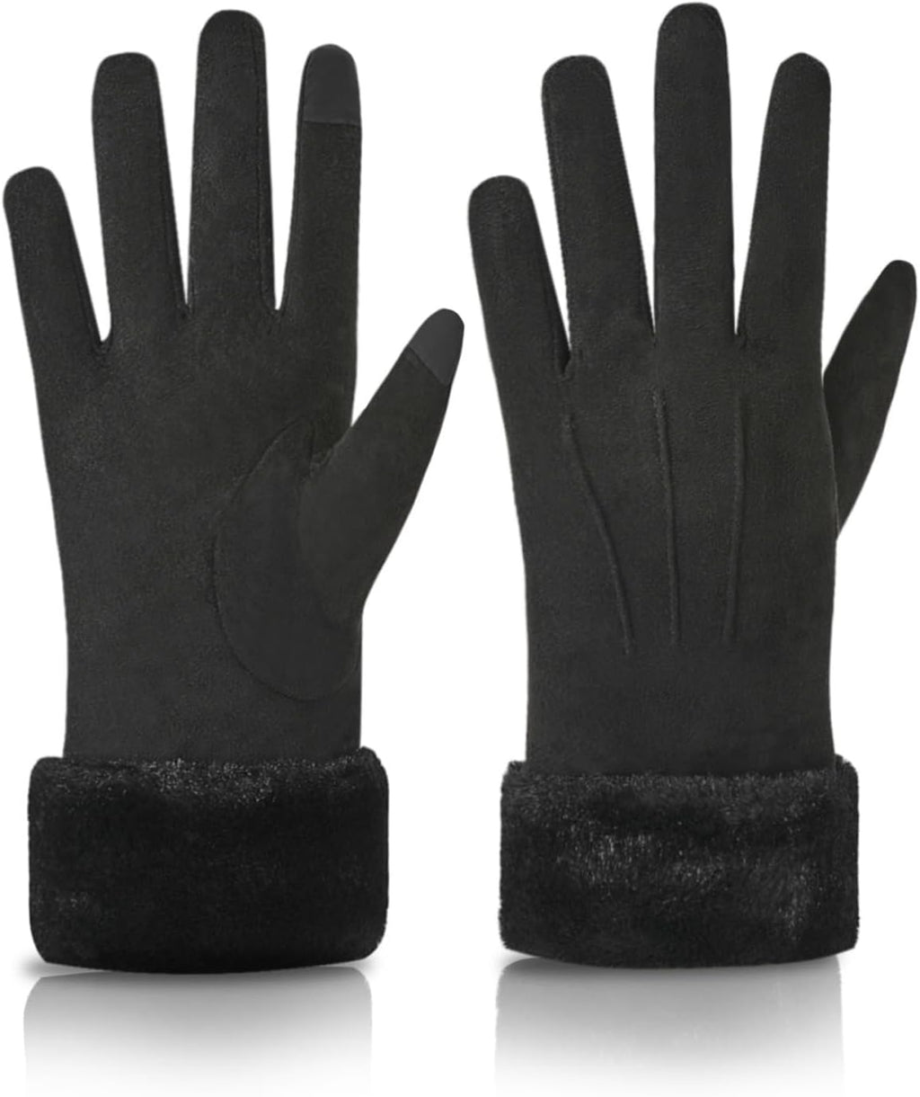 Orrpally Women Winter Gloves Thermal Touchscreen Gloves Windproof Outdoor Suede Gloves