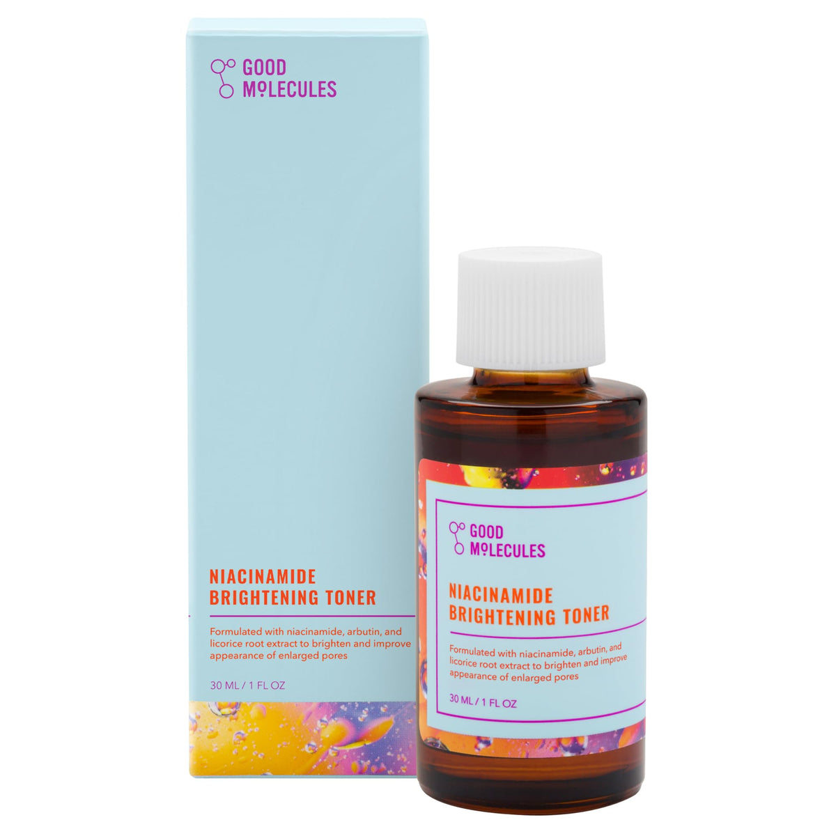 Good Molecules Niacinamide Brightening Toner - Toner for Face with Niacinamide and Arbutin for Skin Tone Balancing- Pore Minimizer, Facial Skin Care