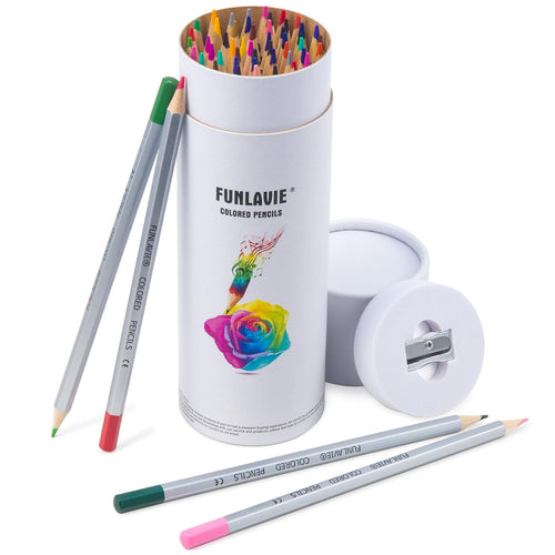 24 Colored Pencils for Adult Coloring Books,Soft Core Coloring Pencil Set,Drawing Pencils for sketching & Painting,Art Pencil & Art Supplies for Adults and Teens,Oil-Based with Sharpener