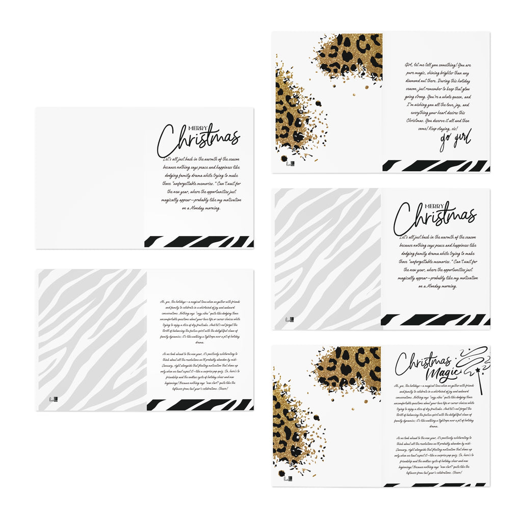 HomeGirl Goods Greeting Cards - Sisterly Love Holiday Collection Inspirational Black Women (5-Pack)