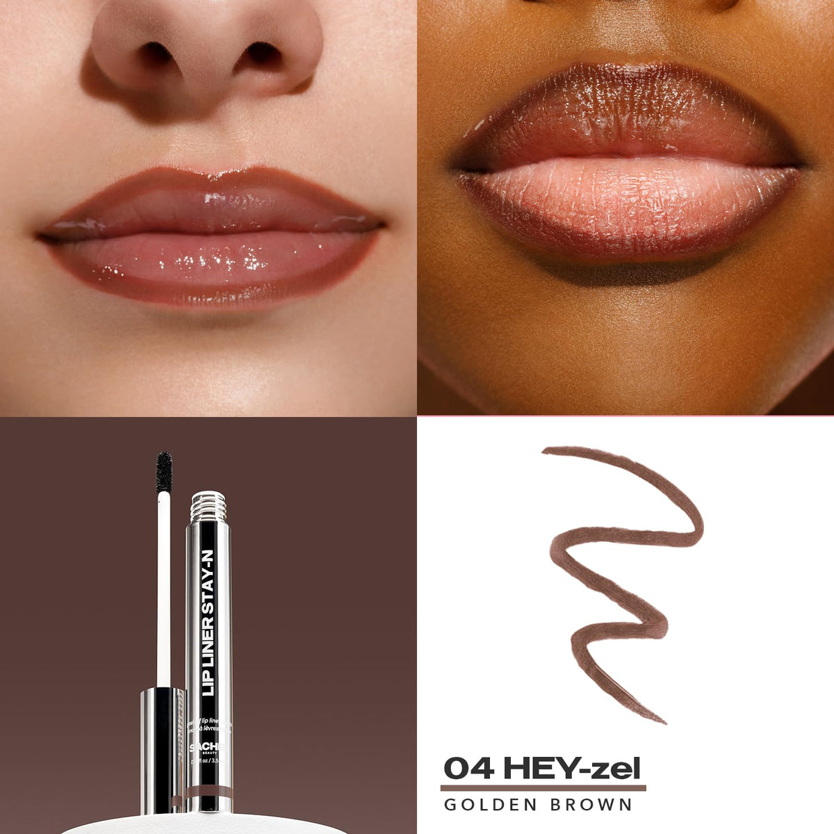 Sacheu Lip Liner STAY-N Peel Off Lip Stain — Long Lasting Matte Lip Tattoo Transfer Proof Lipstain Infused with Hyaluronic Acid & Vitamin E for All Skin Types — Vegan & Cruelty-Free, Deep Bundle