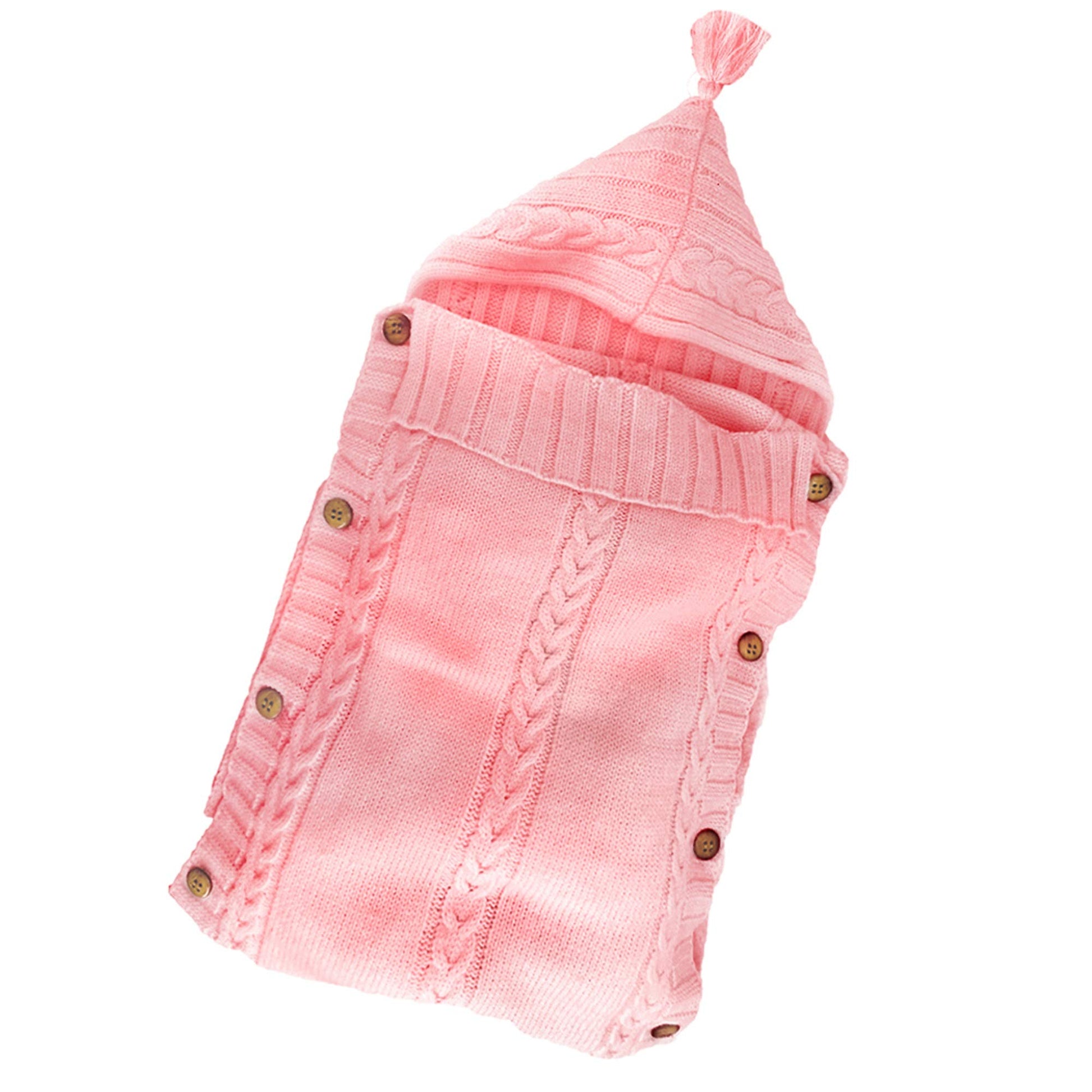 XMWEALTHY Newborn Baby Wrap Swaddle Blanket Knit Sleeping Bag Sleep Sack Stroller Wrap for Baby(Beige) (0-6 Month)