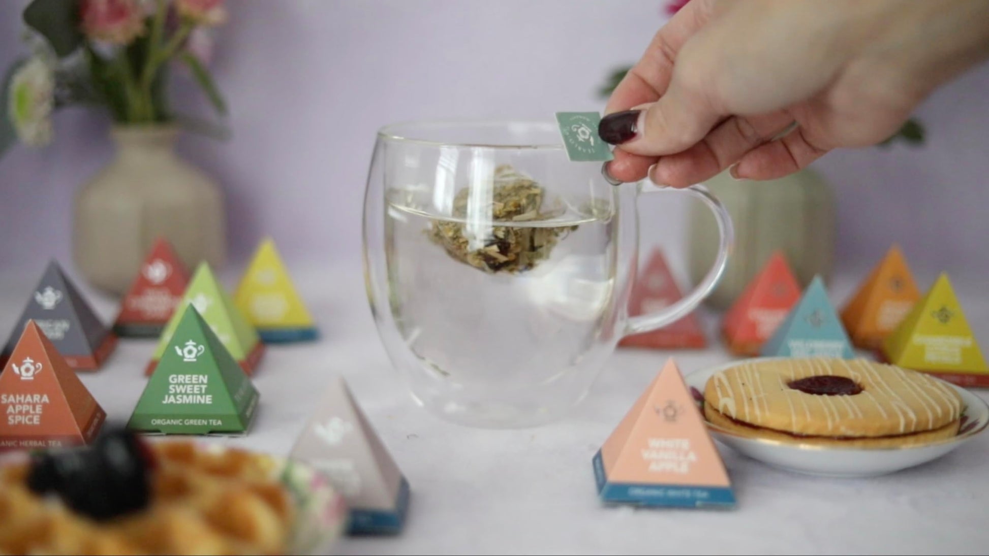 Teabloom - World's Finest Pyramid Tea Collection, 24 Varieties of USDA Certified Organic & Kosher Teas - Black Tea, Green Tea, White Tea, Oolong Tea, and Herbal/Fruit Tea Blends
