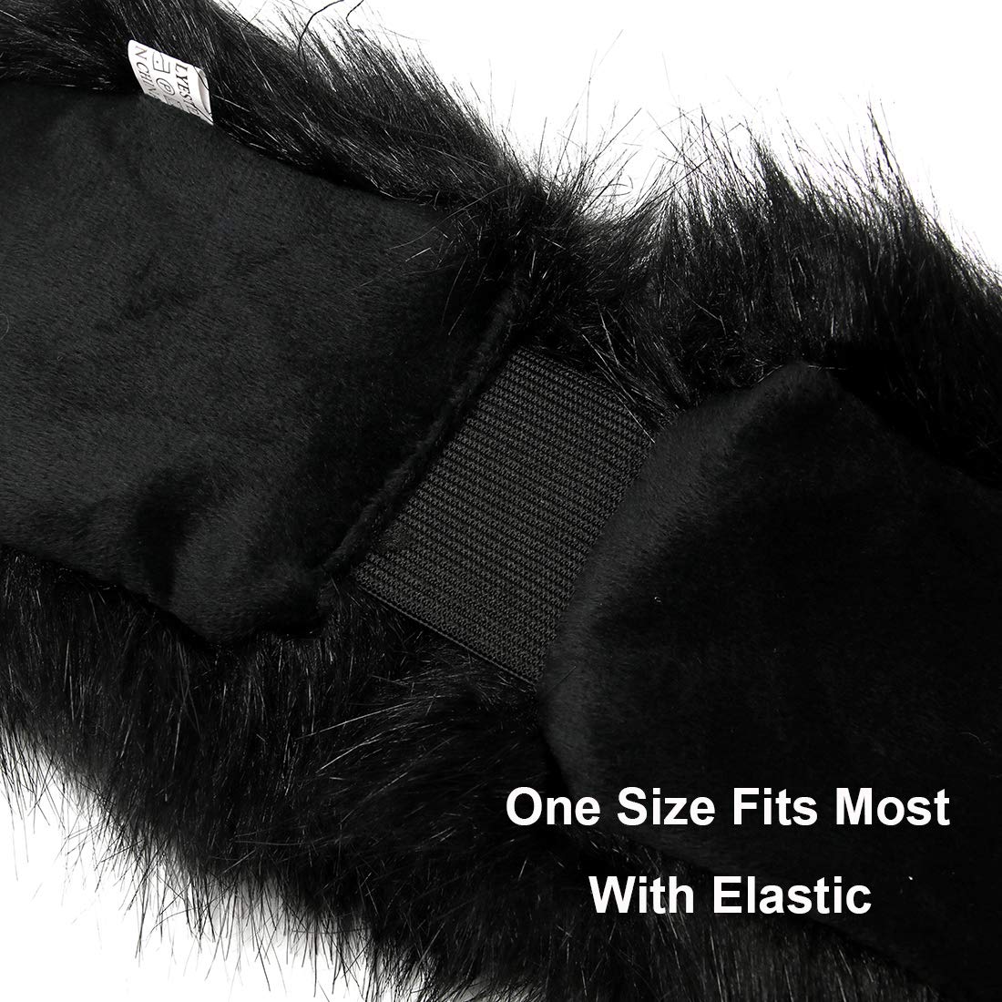 LA CARRIE Faux Fur Headband with Stretch Women's Winter Earwarmer Earmuff