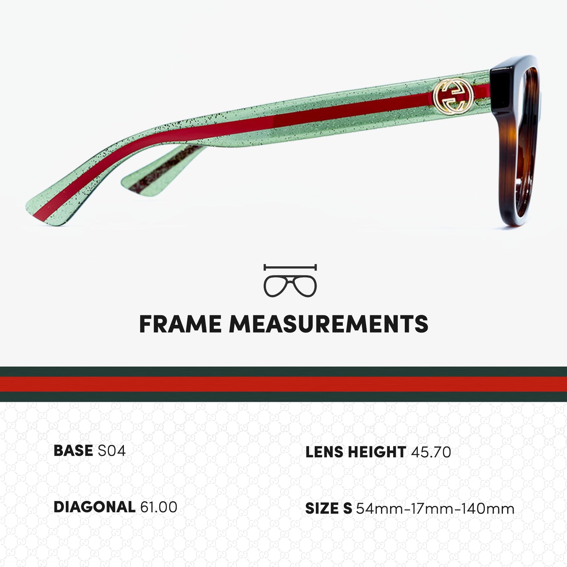 Gucci GG0038ON Square Shape Eyeglasses + Bundle with eSHADES Luxury Eyewear Kit