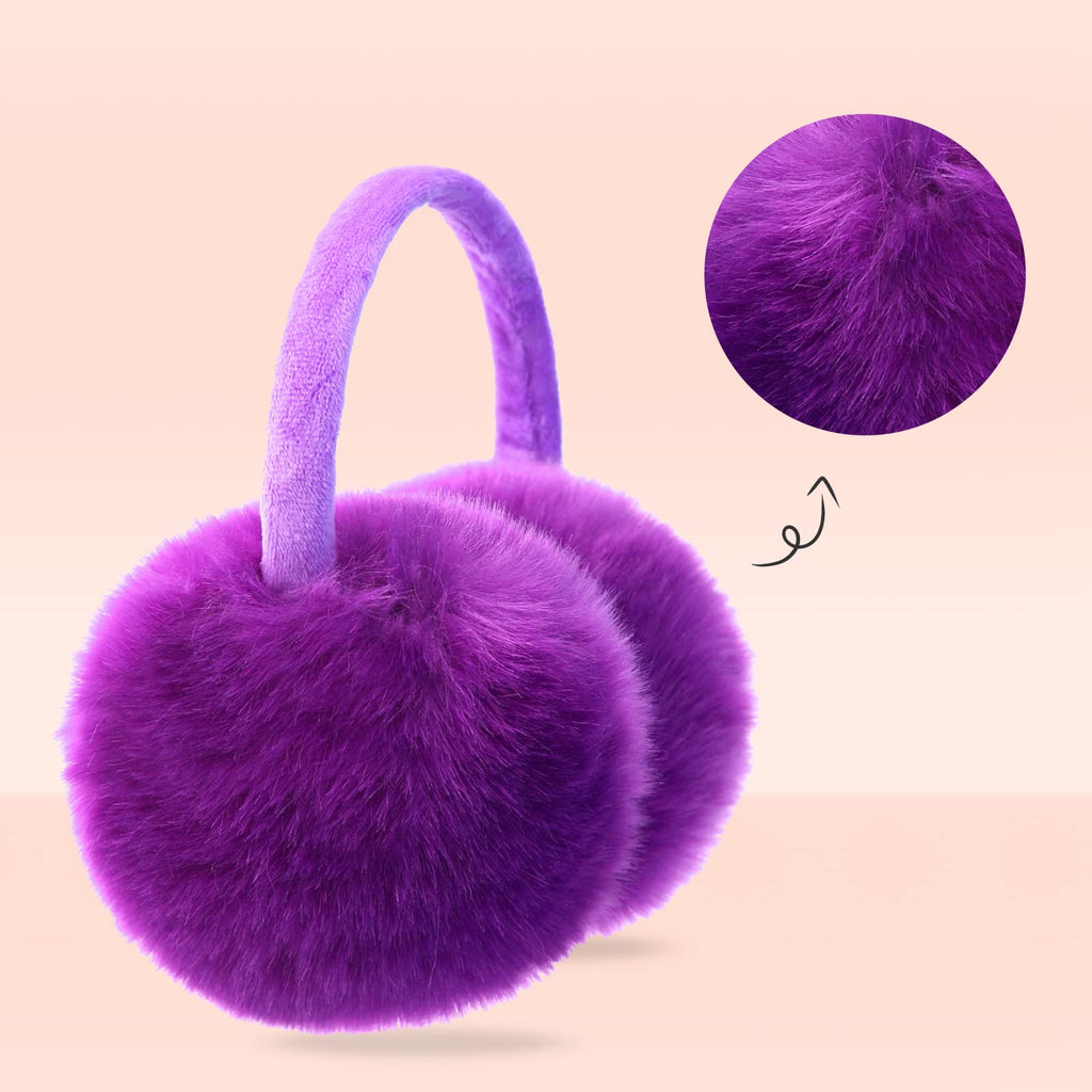 POXIMI Women Winter Earmuffs Girl Ski Adjustable Ear Covers for Cute Bow Ear Warmer Outdoor Earmuff Fleece Lining