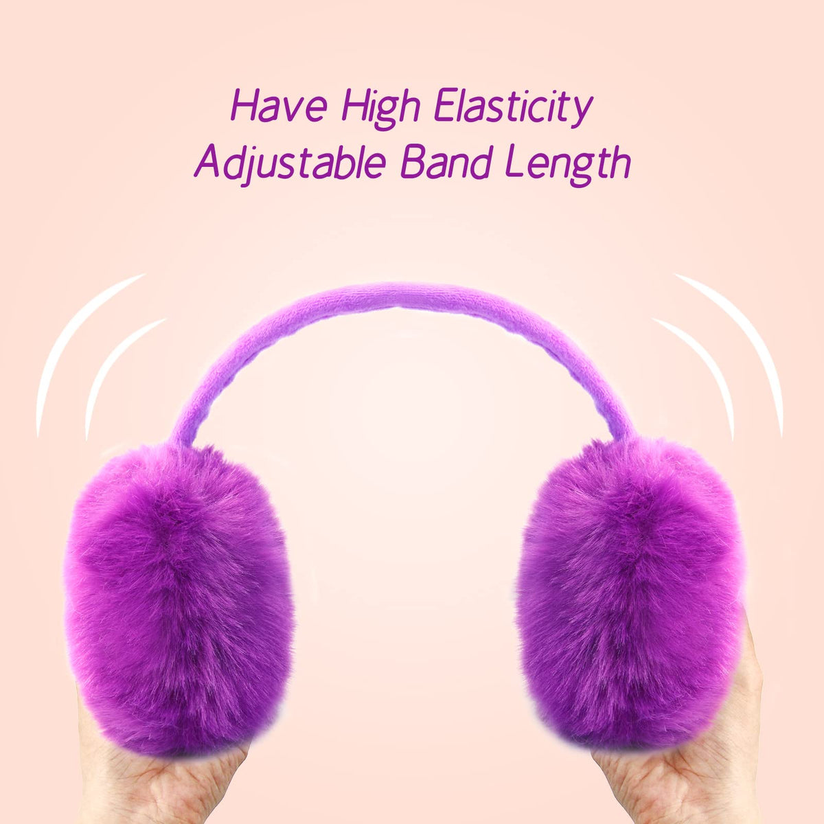 POXIMI Women Winter Earmuffs Girl Ski Adjustable Ear Covers for Cute Bow Ear Warmer Outdoor Earmuff Fleece Lining