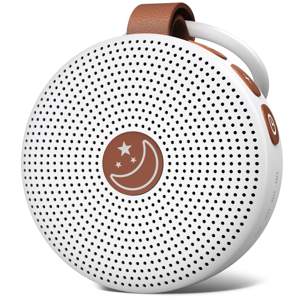 Mini Shushing Sound Machine Portable Baby White Noise Machine Brown Noise Machine 30 Soothing Sounds for Kids Adults Auto-Off Timer 32 Volume Levels Battery Sleep Machine for Home Office Privacy
