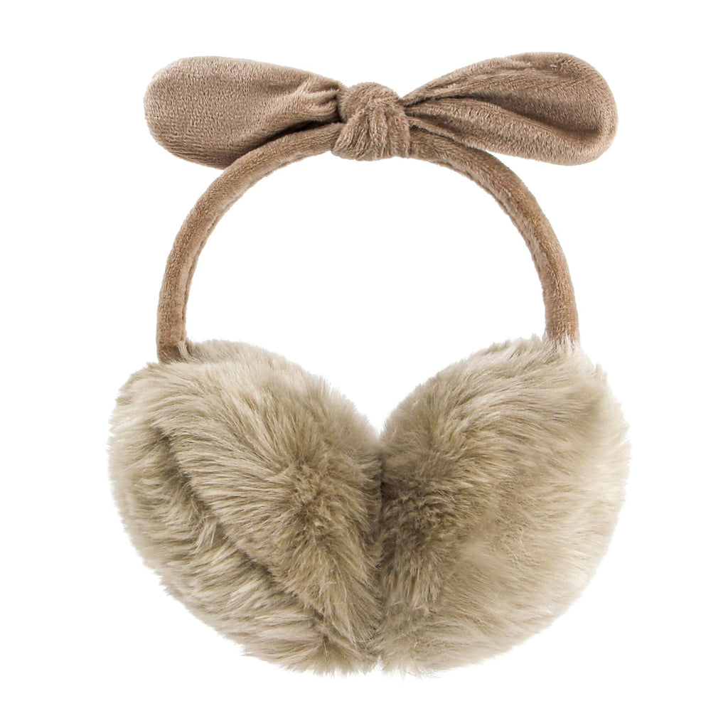 POXIMI Women Winter Earmuffs Girl Ski Adjustable Ear Covers for Cute Bow Ear Warmer Outdoor Earmuff Fleece Lining