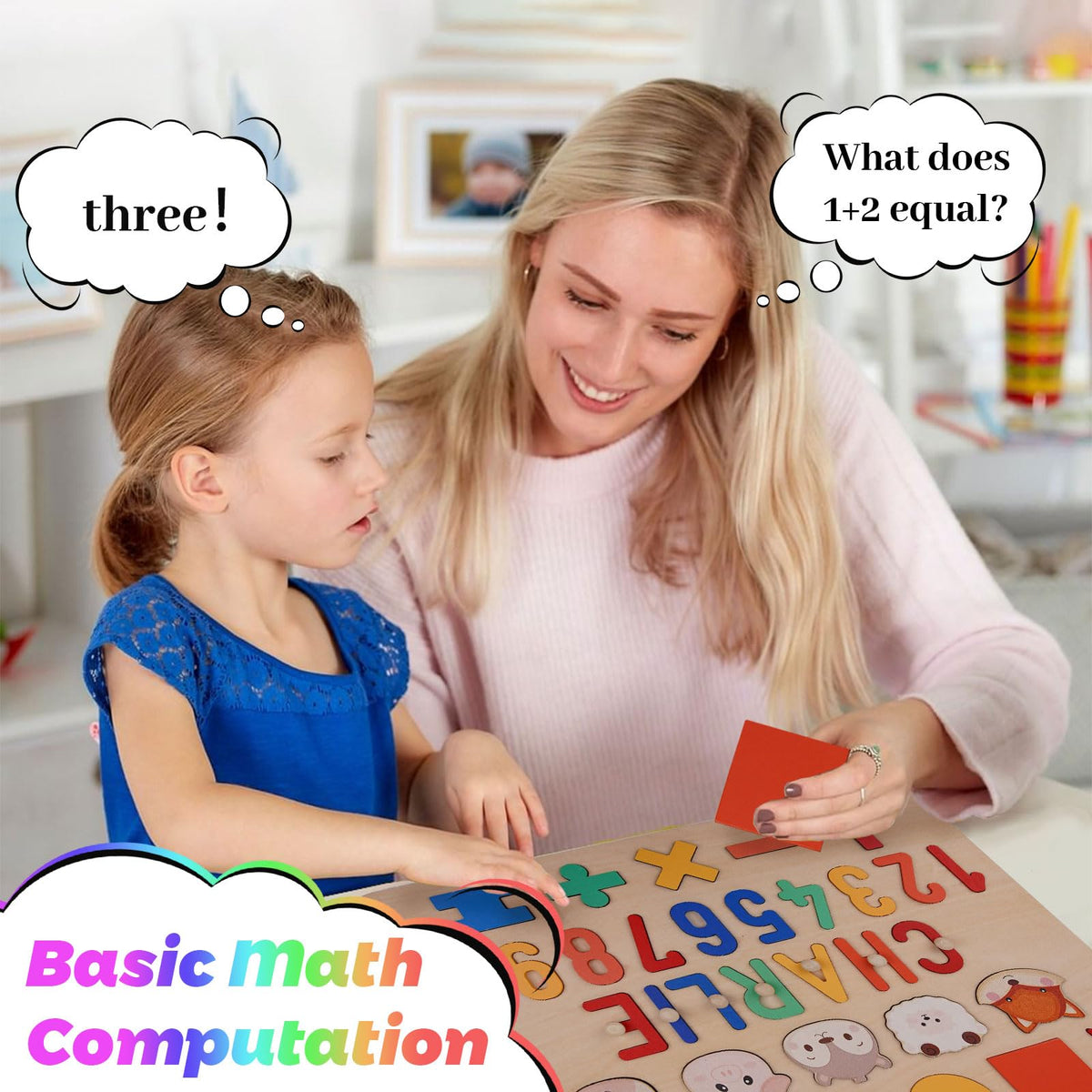 Personalized Name Puzzle for Kids, Personalized Baby Gifts Custom Name Puzzles for Toddlers 1-3 Animal Puzzle, Customized 1st Birthday for Girls & Boys Wooden Puzzle Montessor Toys for Kids